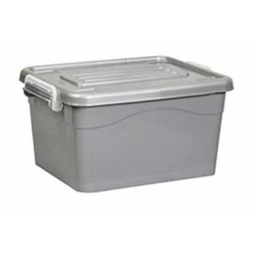 Storage Box With Lock Lid & Wheels 15Lt Platinum | West Pack Lifestyle